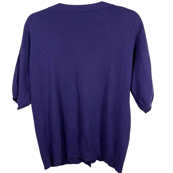 Talbots Purple Cashmere Blend Cardigan Sweater With Jeweled Buttons Purple Sz S - Picture 2 of 10